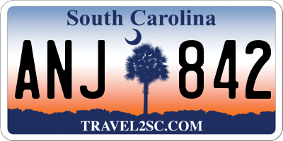 SC license plate ANJ842