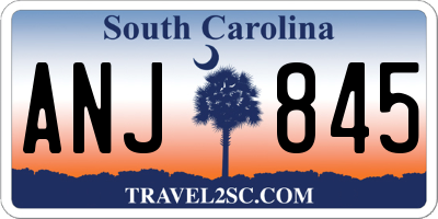SC license plate ANJ845