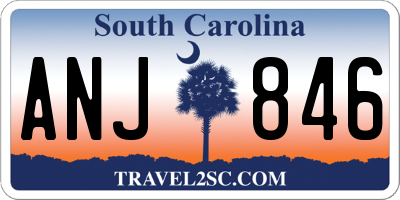 SC license plate ANJ846