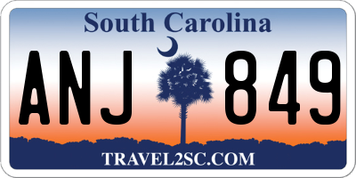 SC license plate ANJ849
