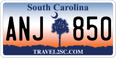 SC license plate ANJ850