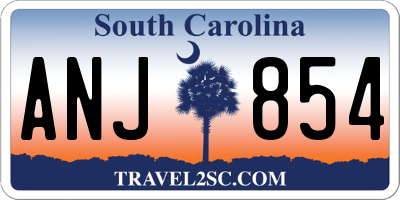 SC license plate ANJ854