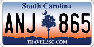 SC license plate ANJ865