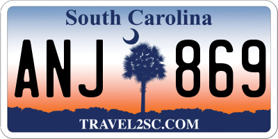 SC license plate ANJ869