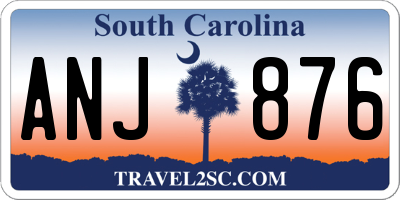 SC license plate ANJ876