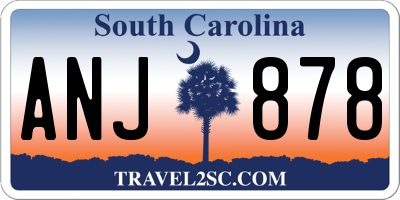 SC license plate ANJ878