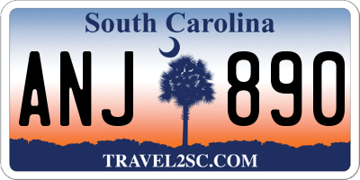 SC license plate ANJ890