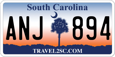 SC license plate ANJ894