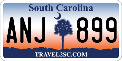 SC license plate ANJ899