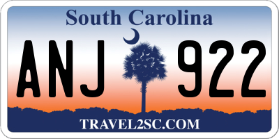 SC license plate ANJ922
