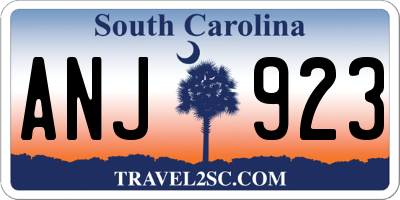 SC license plate ANJ923