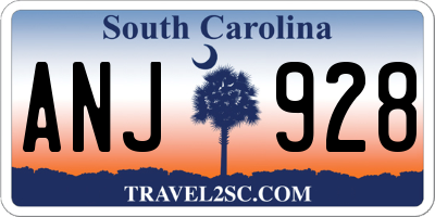 SC license plate ANJ928