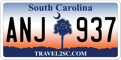 SC license plate ANJ937