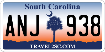 SC license plate ANJ938