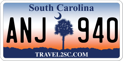 SC license plate ANJ940