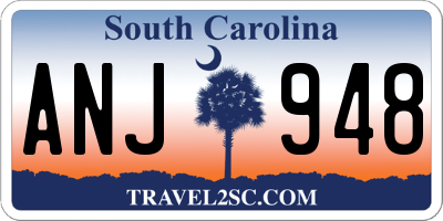 SC license plate ANJ948