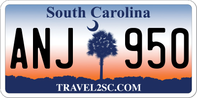 SC license plate ANJ950