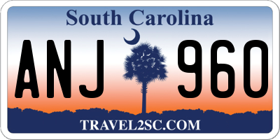 SC license plate ANJ960