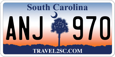 SC license plate ANJ970