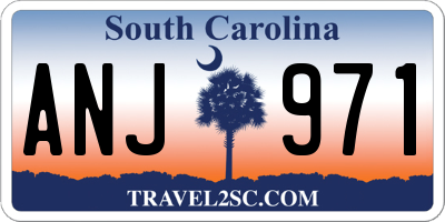 SC license plate ANJ971