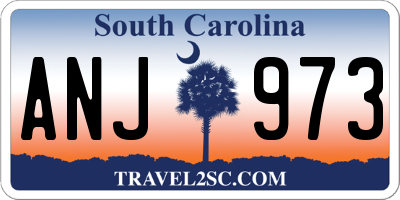 SC license plate ANJ973
