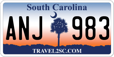 SC license plate ANJ983