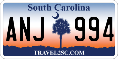 SC license plate ANJ994