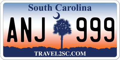 SC license plate ANJ999