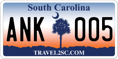 SC license plate ANK005