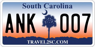 SC license plate ANK007