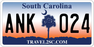 SC license plate ANK024