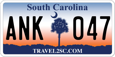 SC license plate ANK047