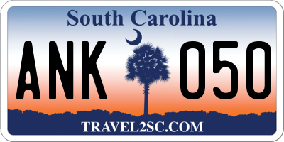 SC license plate ANK050