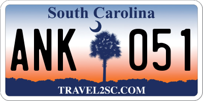 SC license plate ANK051