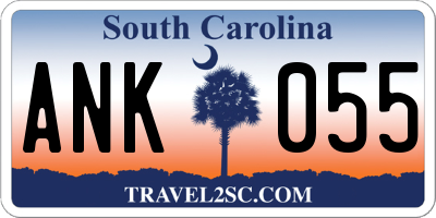 SC license plate ANK055