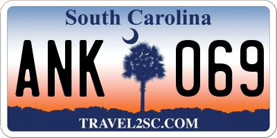 SC license plate ANK069