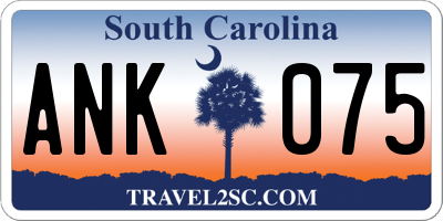 SC license plate ANK075