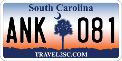 SC license plate ANK081