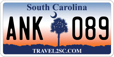 SC license plate ANK089
