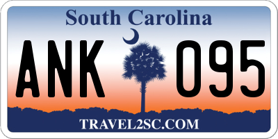 SC license plate ANK095