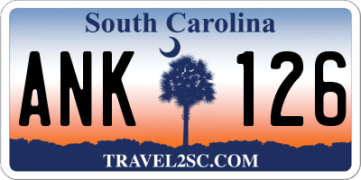 SC license plate ANK126