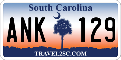 SC license plate ANK129