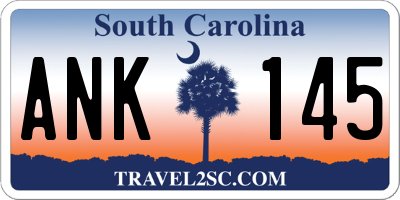 SC license plate ANK145