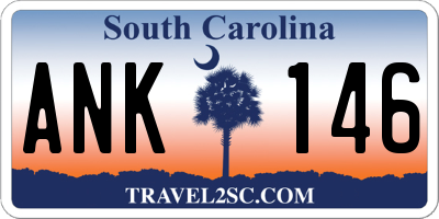 SC license plate ANK146