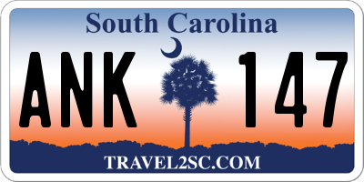 SC license plate ANK147