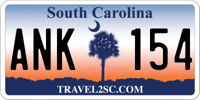 SC license plate ANK154