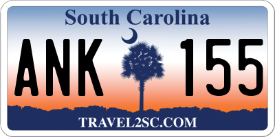 SC license plate ANK155