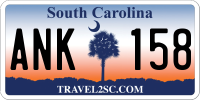 SC license plate ANK158