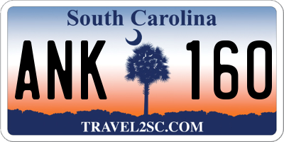 SC license plate ANK160