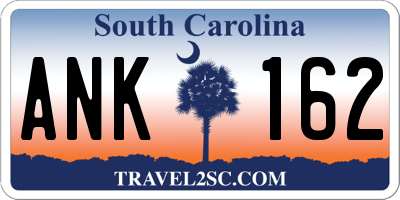 SC license plate ANK162
